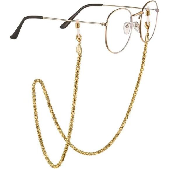 Glasses Chain, Eyeglass Strap For Women Sunglasses - 14K Gold Eyeglasses Chain - Picture 1 of 7